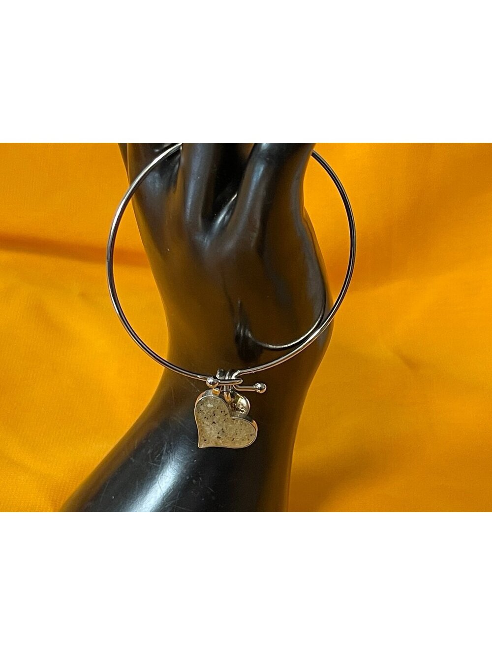 Dune Heart Beach Sand Bangle Bracelet Handmade